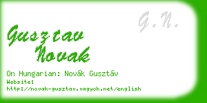 gusztav novak business card