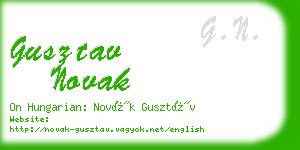 gusztav novak business card